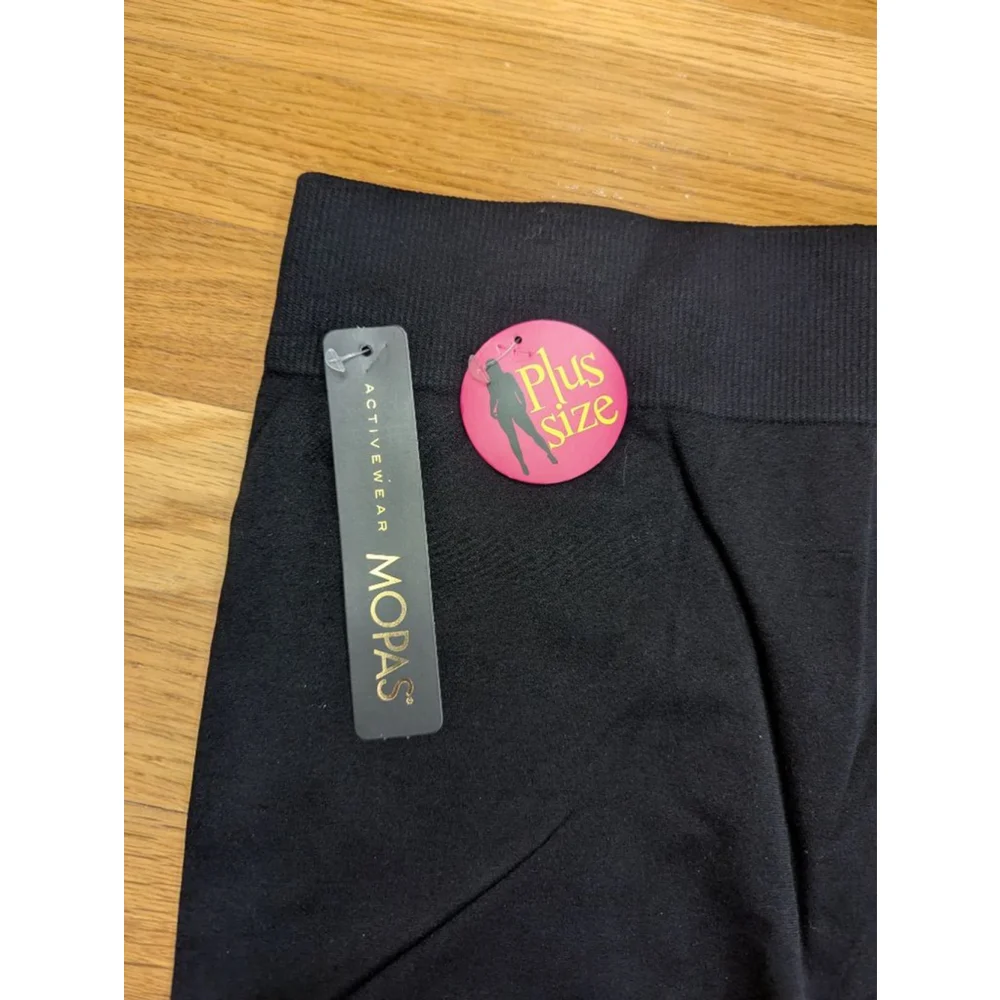 Mopas Black Leggings Plus Size NWT XL 1X - Picture 3 of 7